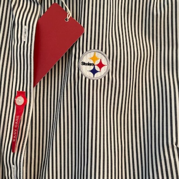 Cutter & Buck Women’s Steeler (XL)  Long Sleeve Pinstripe Blouse - Picture 2 of 7